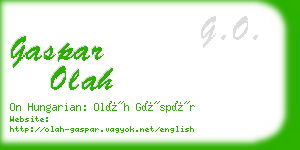 gaspar olah business card